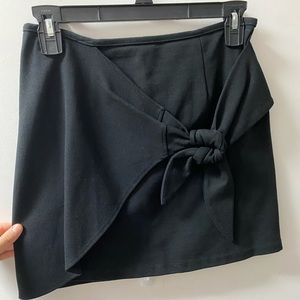 Gianna Bini Black Mini Skirt with Tie